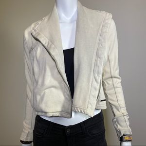 Billabong Cotton Moto Jacket Cream NWT Size Small